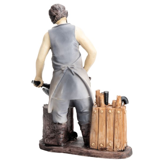 Conjunto de 4 figuras de oficios de 15 cm en resina para belén Mundo