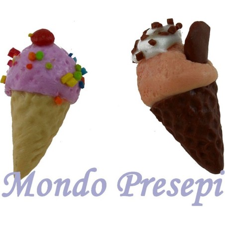 Conjunto de 2 helados de 2 cm Mundo Pesebre