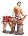 Butcher with 20 cm ham in resin for Mondo nativity scene