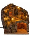 Illuminated nativity scene with waterfall cm 33x27x40 h