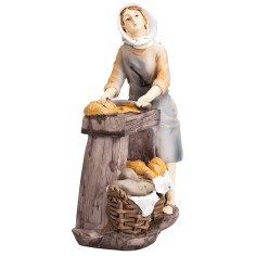 20 cm resin baker woman for nativity scene Mondo Presepi