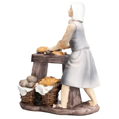 20 cm resin baker woman for nativity scene Mondo Presepi