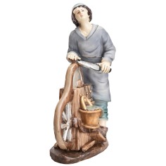 Afilador de 20 cm en resina para belén Mondo Presepi