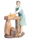 Falegname con banco 20 cm in resina per presepe Mondo Presepi
