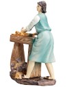 Carpenter with 20 cm resin bench for nativity scene Mondo Presepi