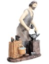 Blacksmith with 20 cm anvil in resin for Nativity Scene Mondo Presepi