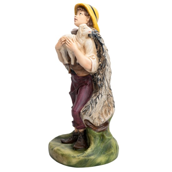 Pastore con agnello Euromarchi 45 cm per presepe Mondo Presepi