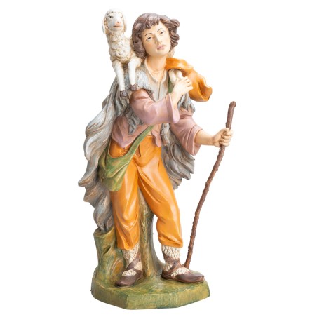 Shepherd with sheep Euromarchi 45 cm for nativity scene World Nativity Scenes