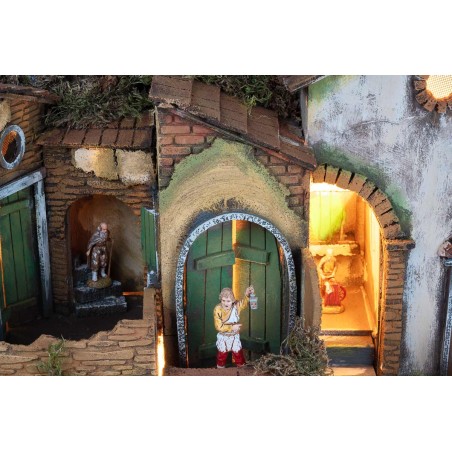 copy of Presepe napoletano stile 700 illuminato con fuoco cm