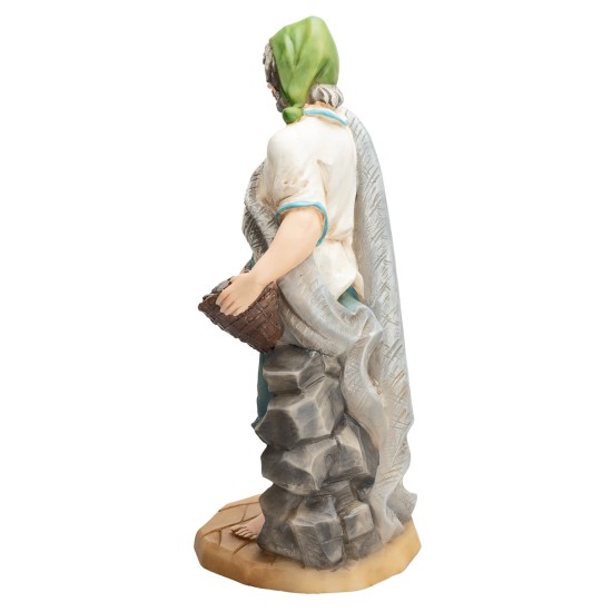 Shepherd with fish Euromarchi 45 cm for nativity scene Mondo Presepi