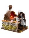 Pizza maker 15 cm in motion with fire light