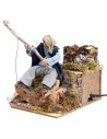 Fisherman series 12-13 cm in motion for nativity scene Mondo Presepi