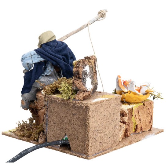 Fisherman series 12-13 cm in motion for nativity scene Mondo Presepi