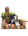 Farmer hoeing 12 cm in motion for nativity scene Mondo Presepi