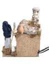 13 cm moving baker with working light for nativity scene