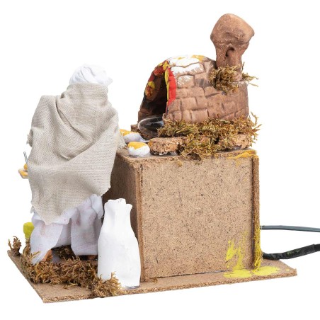 Baker 15 cm moving with working light for nativity scene