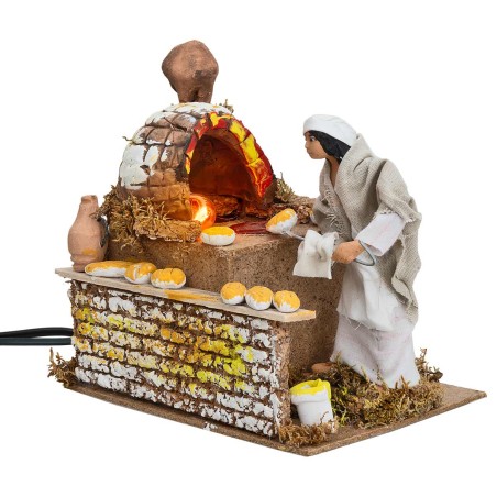 Baker 15 cm moving with working light for nativity scene