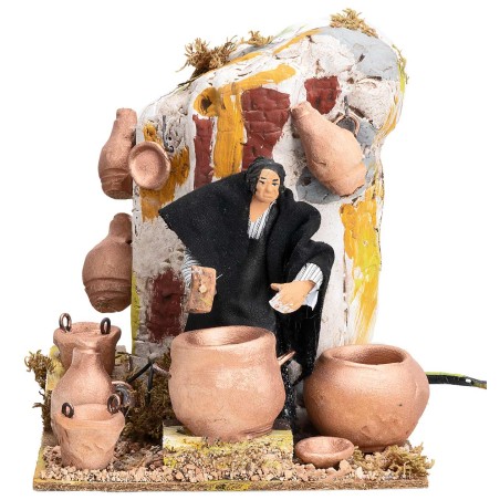 14 cm Moving Tinsmith for Nativity Scene Mondo Presepi