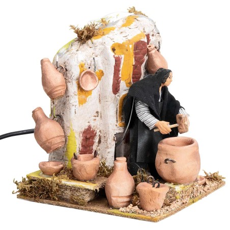 14 cm Moving Tinsmith for Nativity Scene Mondo Presepi