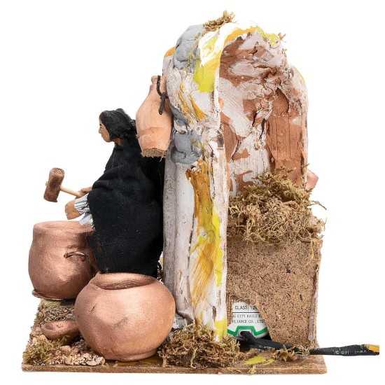 14 cm Moving Tinsmith for Nativity Scene Mondo Presepi