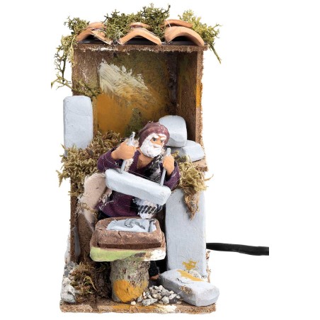 Muratore serie 10 cm in movimento per presepe Mondo Presepi