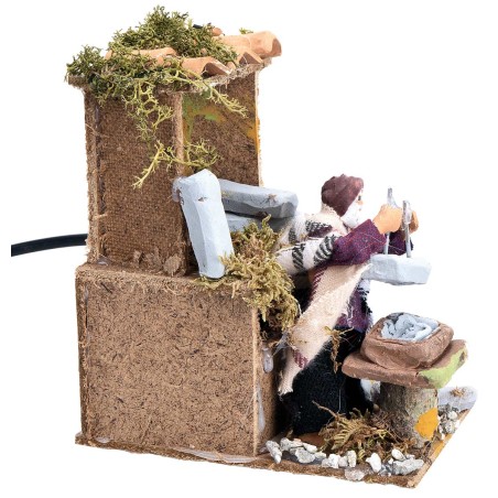 Muratore serie 10 cm in movimento per presepe Mondo Presepi