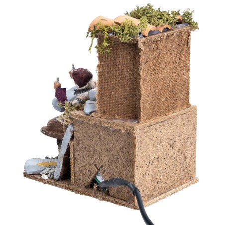 Muratore serie 10 cm in movimento per presepe Mondo Presepi