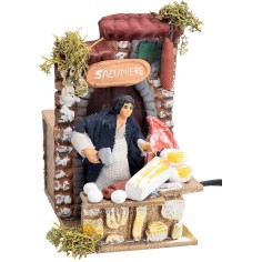 Salumiere serie 10 cm in movimento per presepe Mondo Presepi