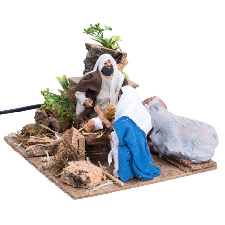 copy of Nativity lying down 14 cm in motion for Mondo nativity scene