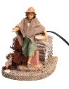 Peasant woman with hen Fontanini series 12 cm with movement