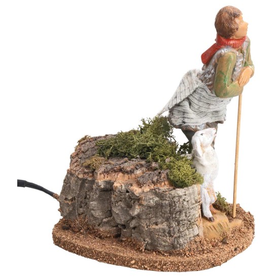 Shepherd with sheep Fontanini series 19 cm in motion