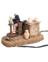 Donna al tornio serie 10 cm in movimento per presepe Mondo