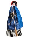 Befana con luces y sonidos azul y negro 70 cm