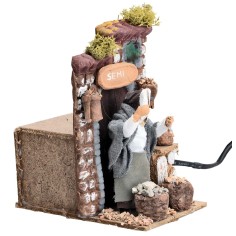 Venditore di semi 10 cm in movimento per presepe Mondo Presepi 2