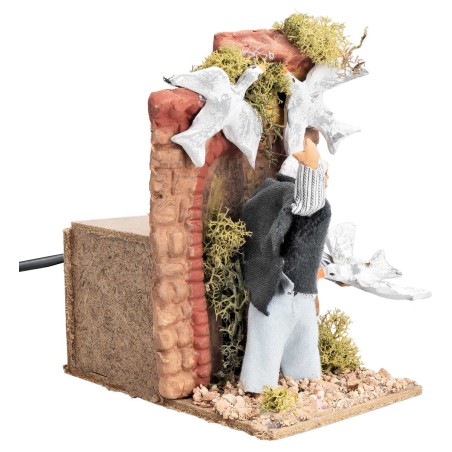 Dove breeder 10 cm in motion for Mondo nativity scene