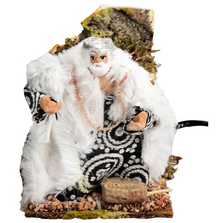 Conjunto de tres Reyes Magos en movimiento serie 15 cm para belén Mundo