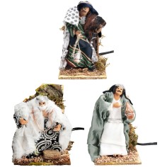 Set tre Re Magi in movimento serie 15 cm per presepe Mondo