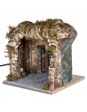 copy of Illuminated nativity scene with cave and waterfall cm