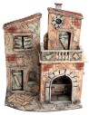 Casa napolitana con arco y balcón cm 32,5x21x40 h para belén