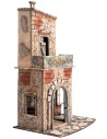 Casa napolitana de dos pisos con balcón cm 28x20x33,5 h