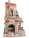 Neapolitan two-story house with balcony cm 28x20x33.5 h