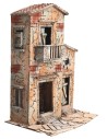 Casa napoletana con balcone cm 28x19,5x36,5 h per presepe Mondo