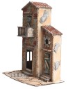 Neapolitan house with balcony cm 28x19.5x36.5 h for Mondo nativity scene
