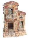 Casa napoletana con balcone cm 28x19,5x36,5 h per presepe Mondo