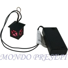 Lanterna presepe a led con portapile Mondo Presepi