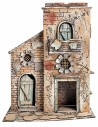 Neapolitan house with flat roof and doorway cm 28x19.2x36.5 h