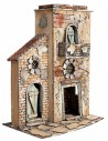 Casa napolitana con techo plano y portón cm 28x19,2x36,5 h