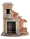 Casa napolitana con muro en ruinas cm 23,5x15,7x27 h