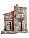 Casa napoletana con balcone e tetto spiovente cm 26x16x27 h per