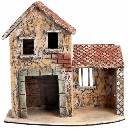 Casa napoletana a due piani con magazzino cm 24,5x15x25,3 h per